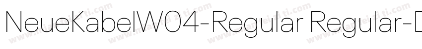 NeueKabelW04-Regular Regular字体转换
